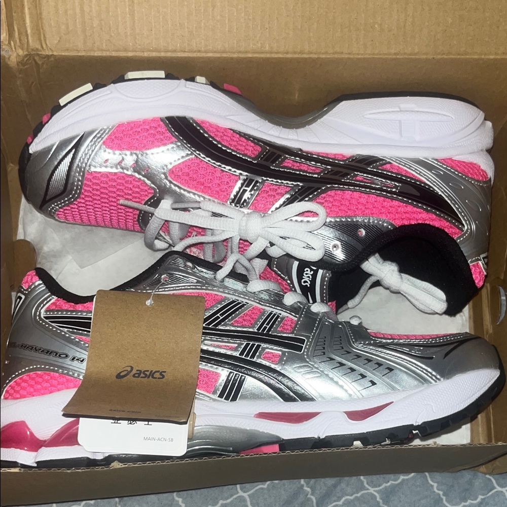 ASICS Pink and Silver Sneakers